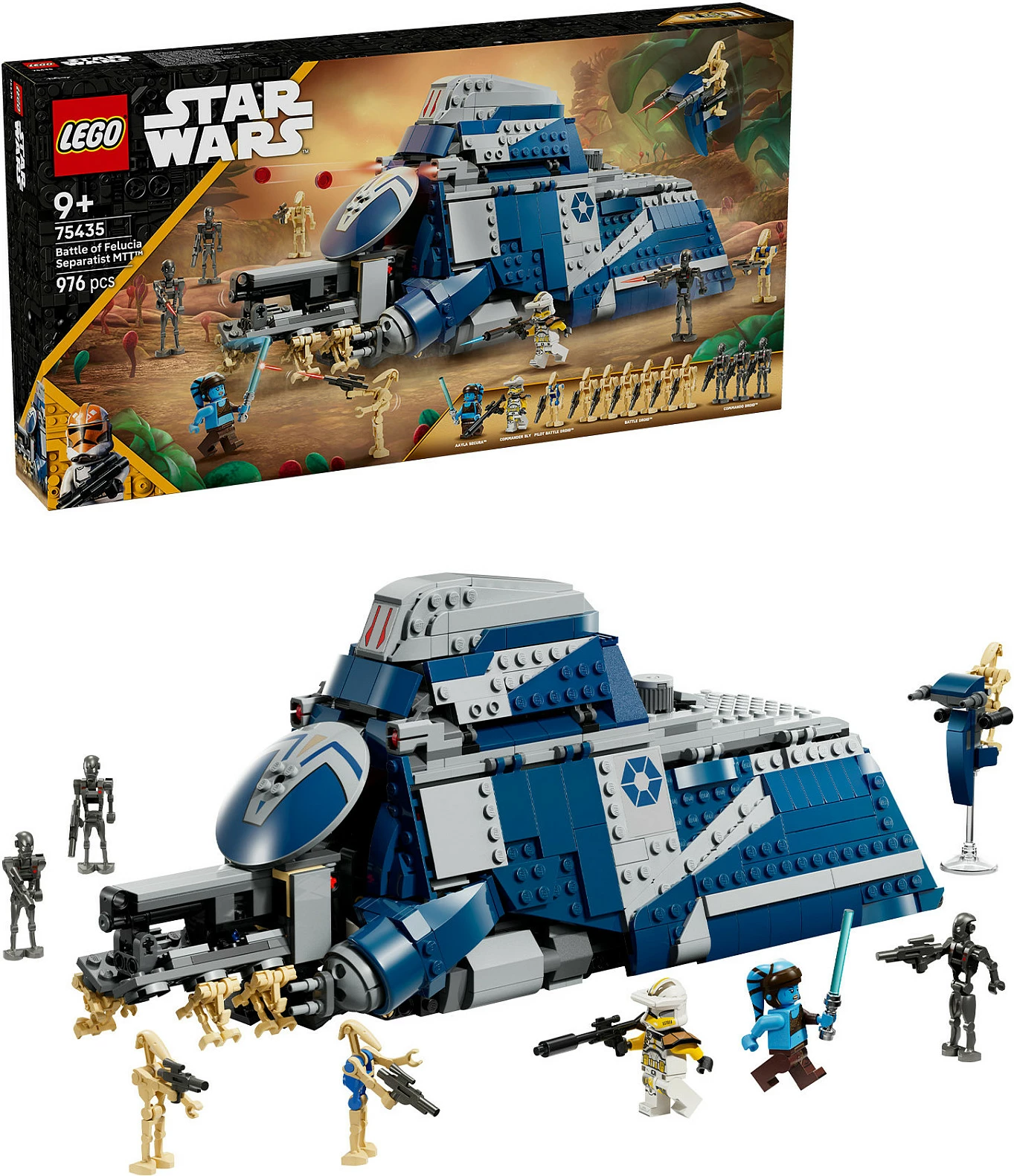 Set LEGO Star Wars Separatist MTT 75435, 976 copë, 12 minifigura, shumëngjyrësh