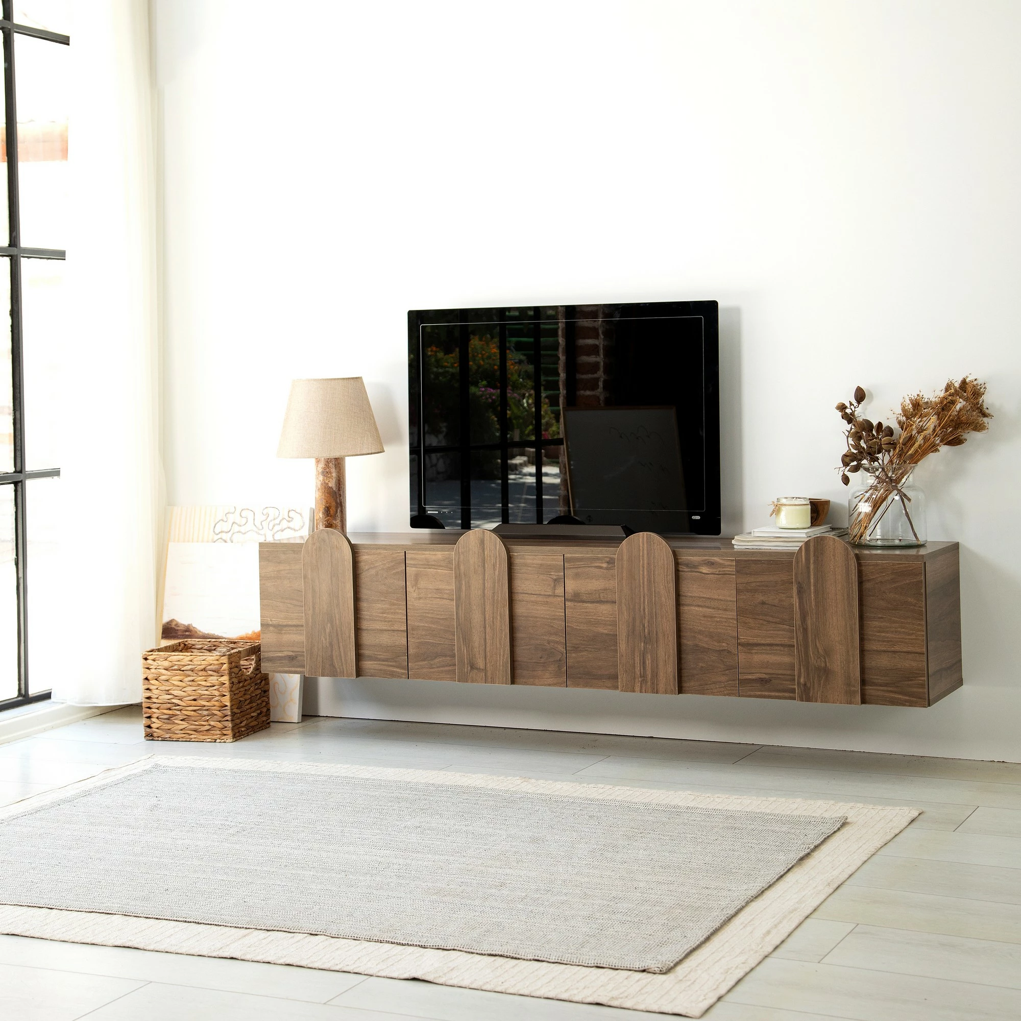 Komodë TV Skye Decor, New Line, ngjyrë arre