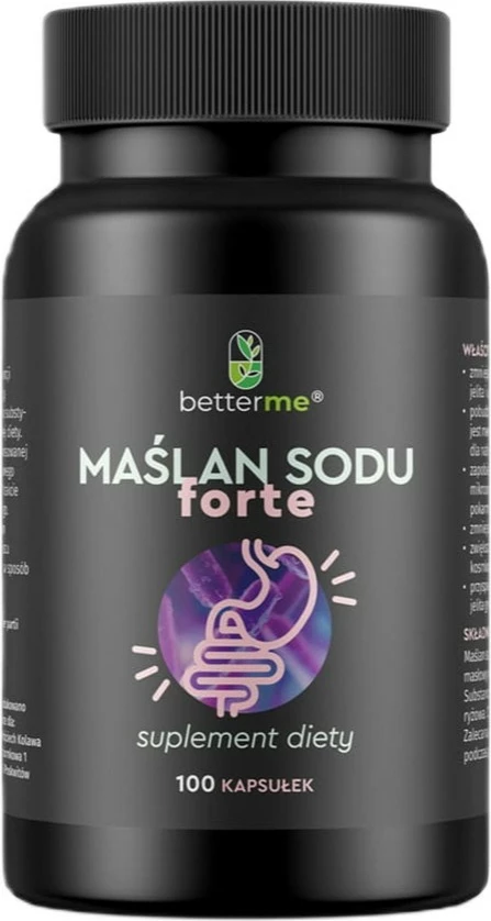 Suplement ushqimor BetterMe Sodium Butyrate Forte 770mg, 100 kapsula