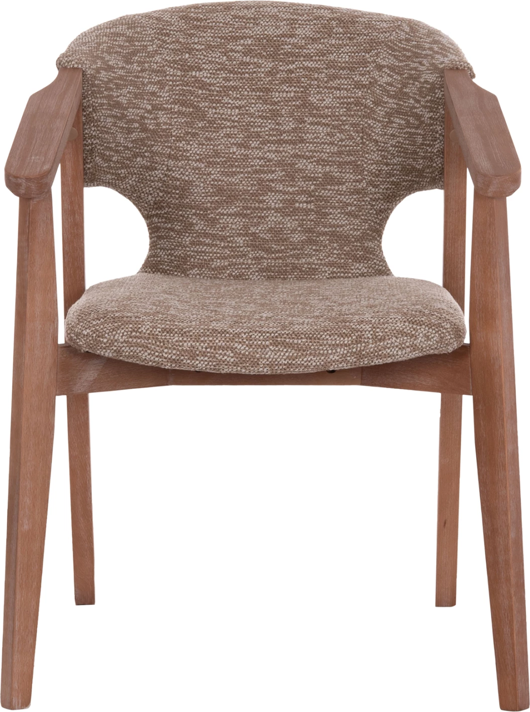 Karrige me mbështetëse për ngrënie YEGER, dru ahu, ngjyrë e bardhë e lehtë-kafe, FH9995.03, 59x58x78cm