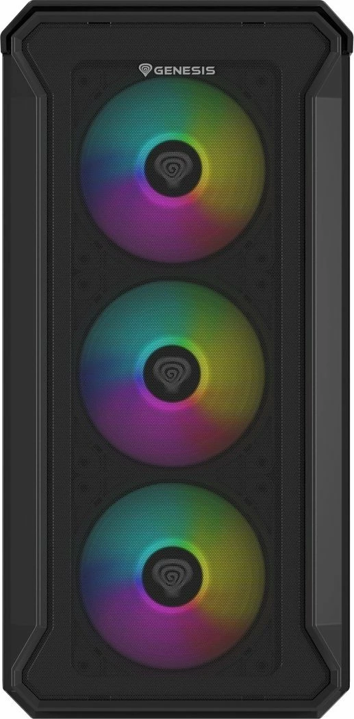Kasë GENESIS Irid 503 ARGB V2 NPC-1559 Micro Tower, Micro-ATX/Mini-ITX, x4 ventilatorë ARGB 120mm, e zezë