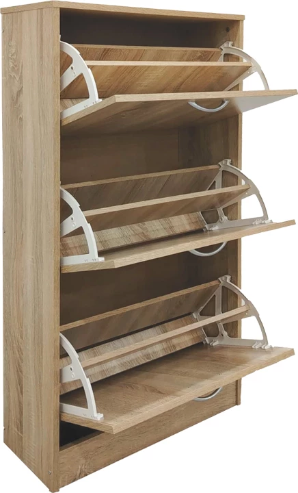 Raft këpucësh Savaz, ngjyrë sonoma, 60x24x114cm