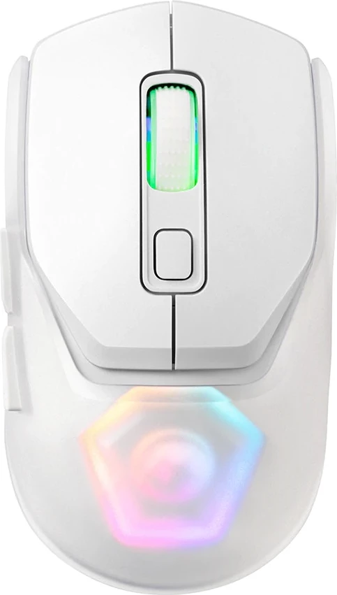 Maus gaming Marvo Fit Pro G1, wireless, RGB, 19000 DPI, i bardhë