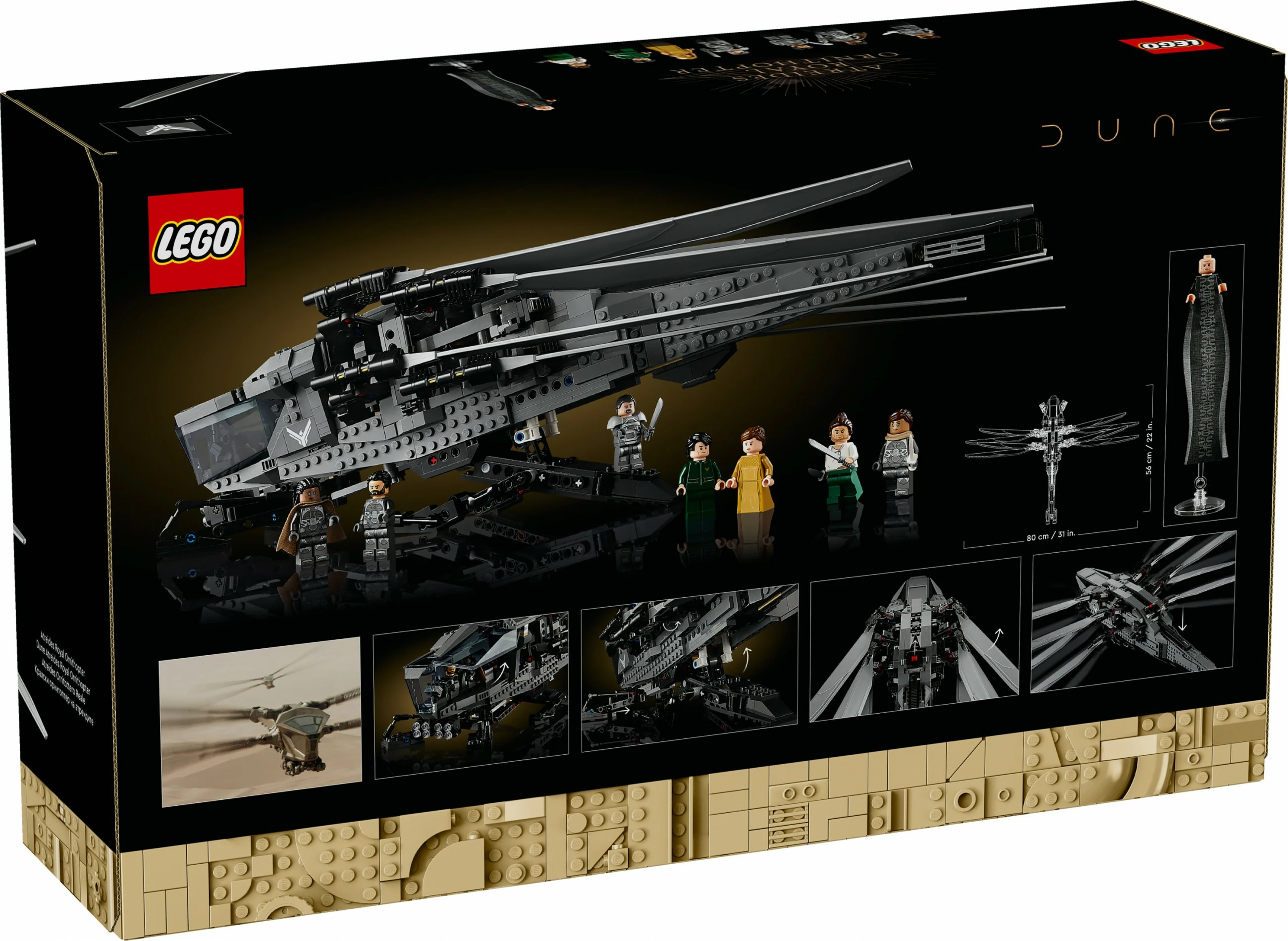 Set ndërtimi LEGO Dune Atreides Royal Ornithopter 1369 pjesë, multingjyrësh