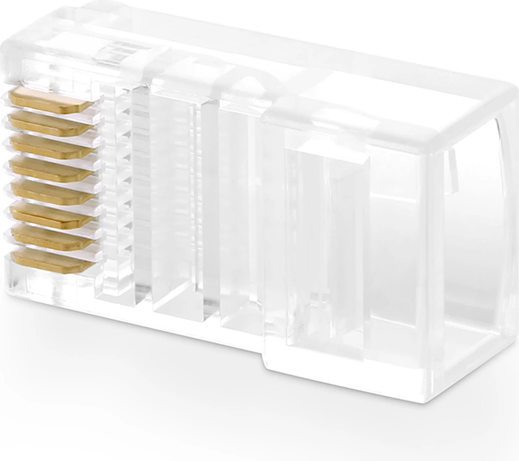 Plug RJ45 Ugreen NW110, 8P8C, Cat. 5/5e, transparent, set 100 copë