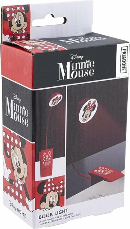 Dritë leximi me kapëse Paladone Disney Minnie Reading Light, me 3x AAA, e kuqe