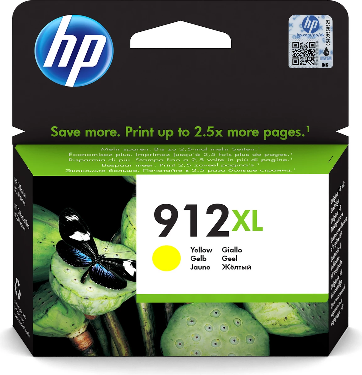 Kartush bojë, HP, 912XL (3YL83AE), XL 9.9 ml 825 faqe, e verdhë