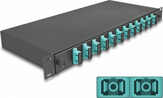 Panel optik DeLOCK 19" 1U, 12x SC Duplex OM3, i zi