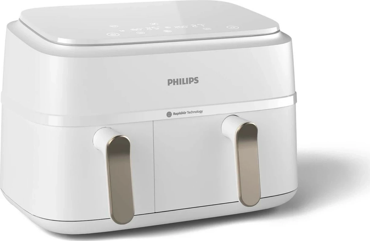 Fryer Philips Ovi Dual 3000 NA353/10, 9L, dy shporta, e bardhë/ari
