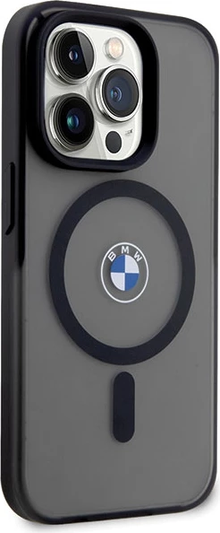Mbështjellës BMW BMHMP14XDSLK për iPhone 14 Pro Max 6.7", hardcase, MagSafe, zi