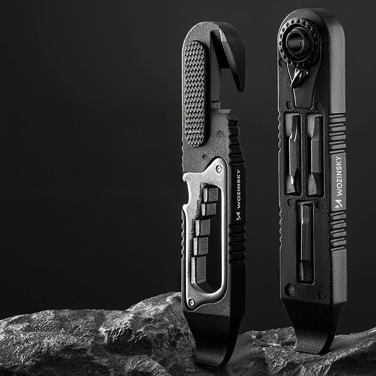Multitool biçiklete 14-në-1, Wozinsky WZK-L2, çelësa imbus, Torx T25, PH2, leva gome, magnetik, e zezë