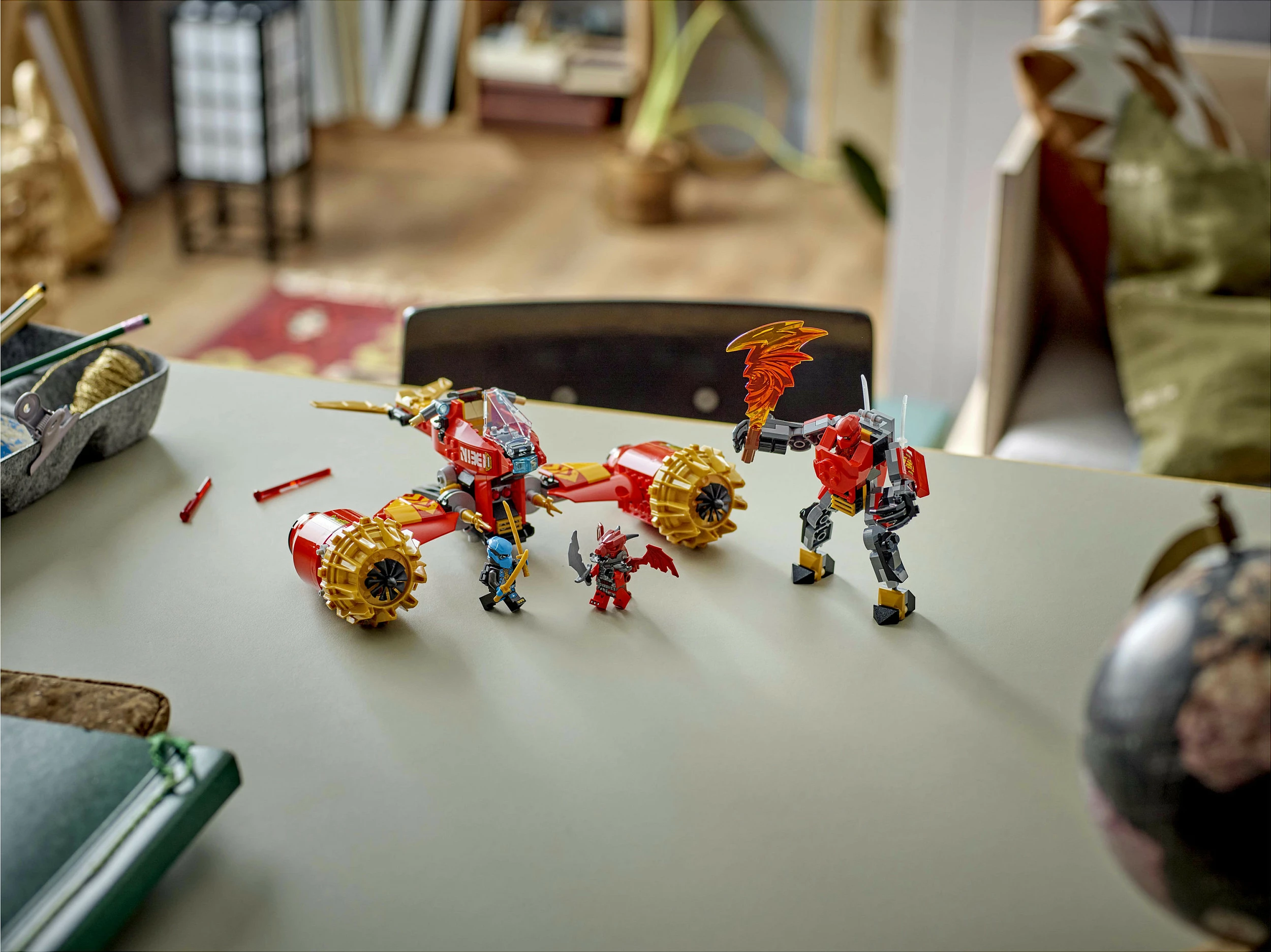 Set ndërtimi LEGO Ninjago 71830 Kais Mech Storm Rider, 333 pjesë, multikolor