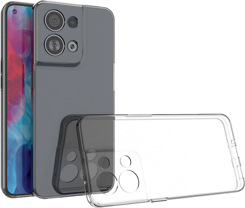 Mbështjellës Hurtel Ultra Clear 0.5mm për Oppo Reno 8, Transparent