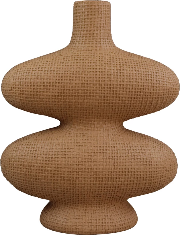 Vazo dekorative Randi, polirezine, ngjyrë terrakote, 32x15x39cm