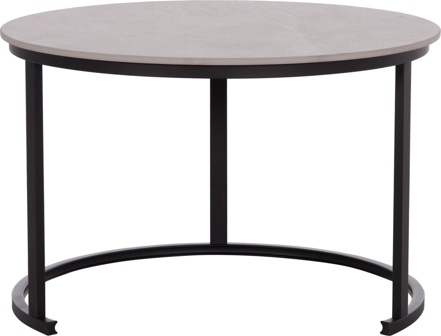 Set tavolinash kafeje 2 copë, sipërfaqe qeramike, pamje mermeri gri, TALOS FH18140.04, 70x45.5cm