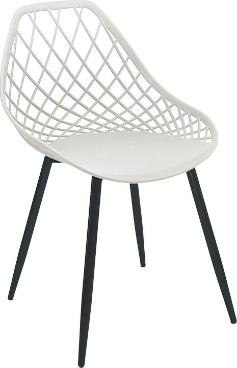 Karrige Suan pp, ngjyrë bardhë e zezë, këmbë metali, 56x49x82cm