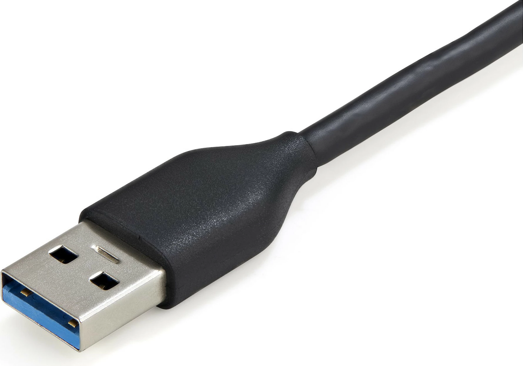 USB hub StarTech HB30AM4AB, 4x USB-A, USB 3.2 Gen 1 5Gbps, kabllo 28 cm, zi/hiri