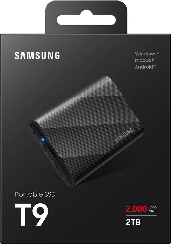 SSD portabël Samsung MU-PG2T0B 2TB, USB Type-C 3.2 Gen 2, Zi