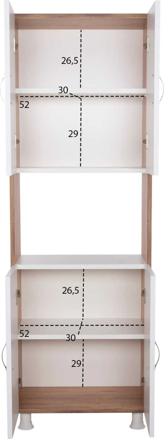 Dollap kuzhine RAD FH18196.04 melaminë ngjyrë natyrale-bardhë 55,5x32x165Hcm