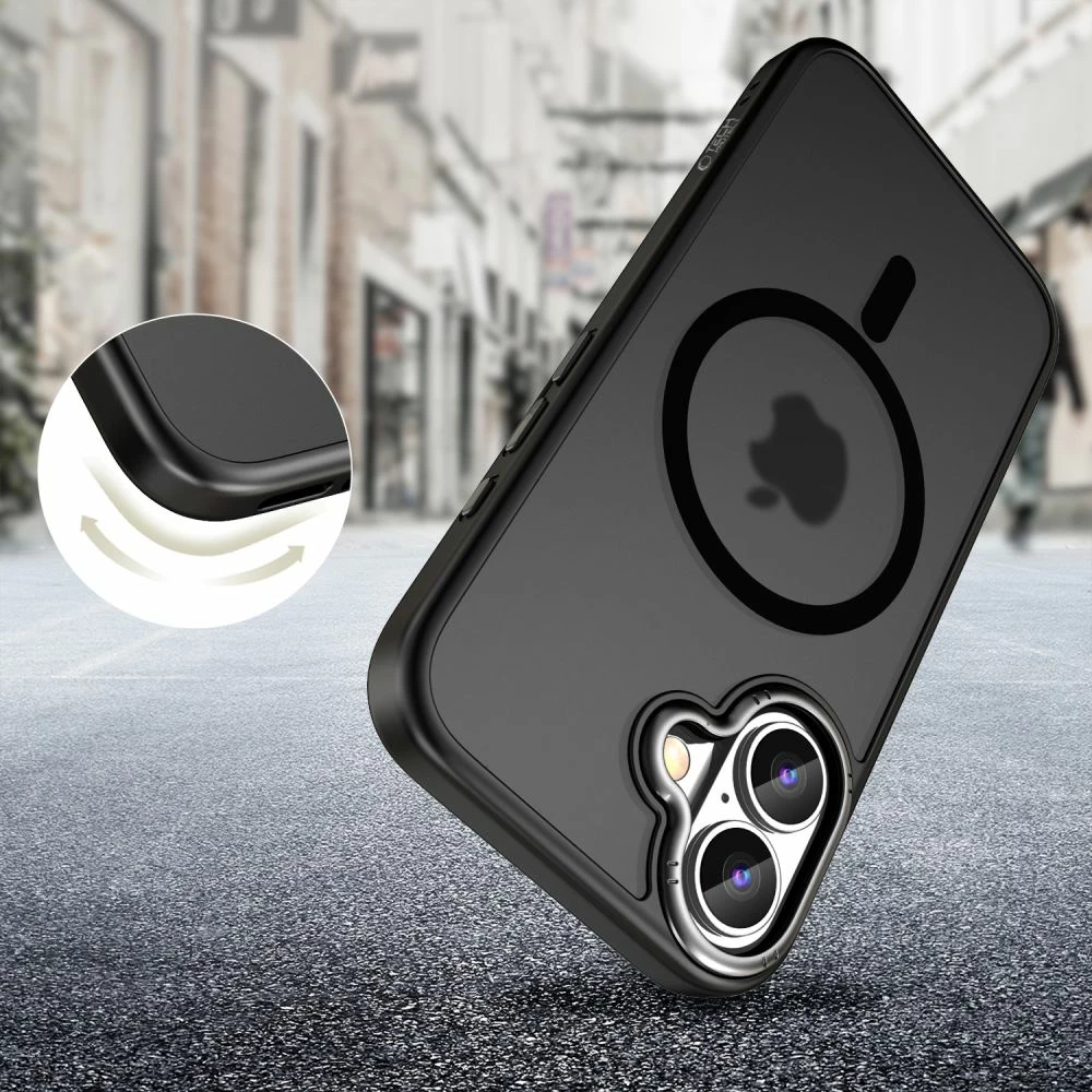 Mbështjellës Tech-Protect MagEdge për iPhone 16, MagSafe, gjysmë-transparent