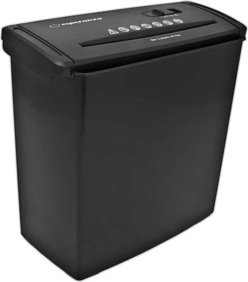 Grirës letrash Esperanza EN101— Shredder letre (Strip-cut), 22 cm, i zi