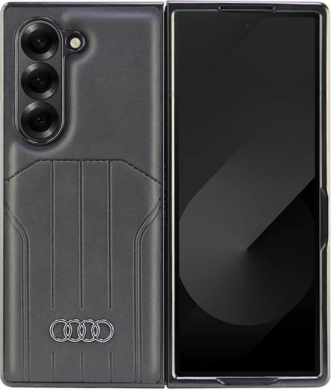 Mbështjellës Audi Synthetic Leather MagSafe për Samsung Galaxy Z Fold 6, i zi