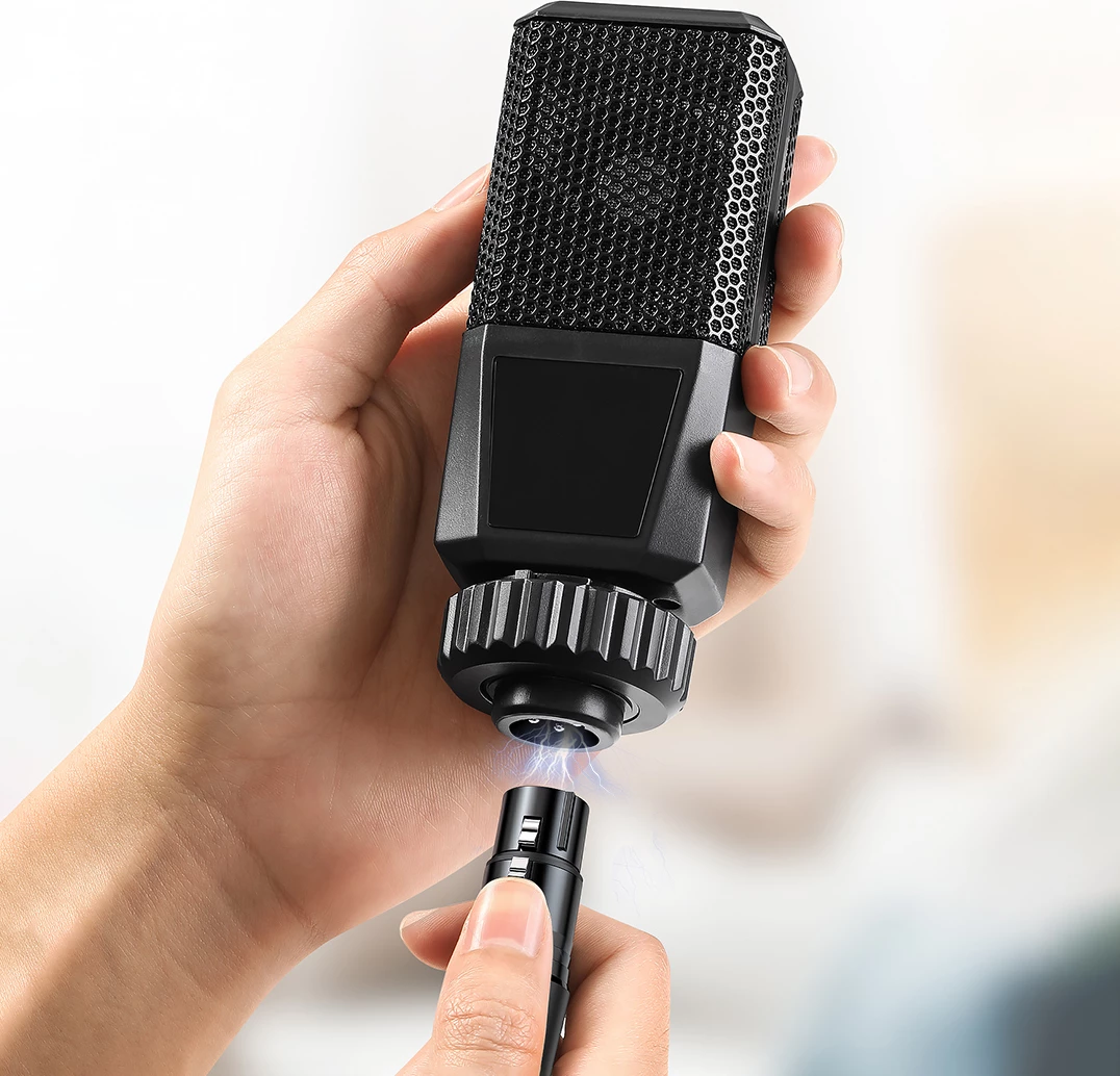 Kabllo audio Ugreen AV182, mini jack 3.5mm (mashkull) në XLR (femër), 1m, e zezë