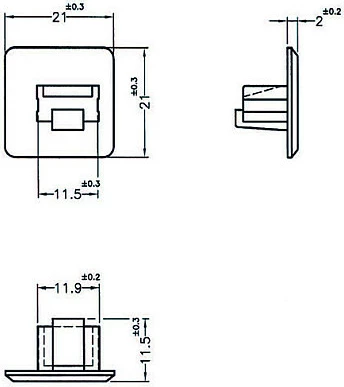 Kapak pluhuri për port RJ-45 DeLOCK 64019, 10 copë, i bardhë