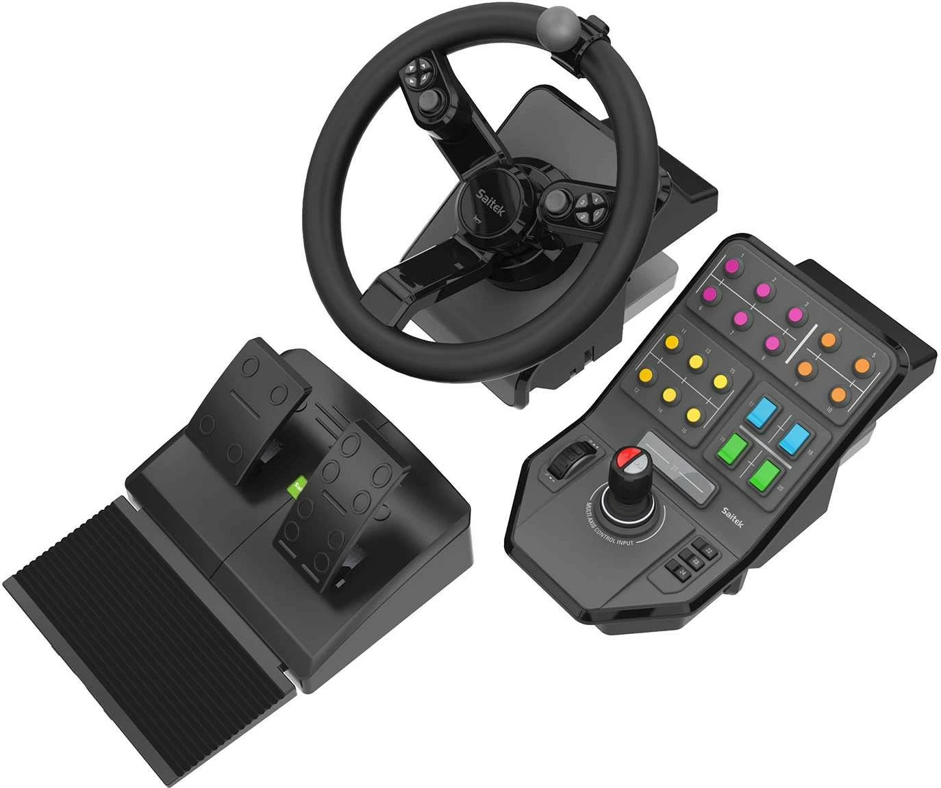 Set pajisjesh Logitech G G Heavy Equipment, timon + pedale, PC, 900°, me kabllo, USB, ngjyrë e zezë