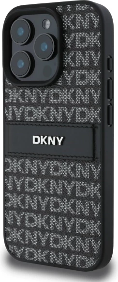 Mbështjellës DKNY Texture Pattern Tonal Stripe për iPhone 16 Pro Max, i zi