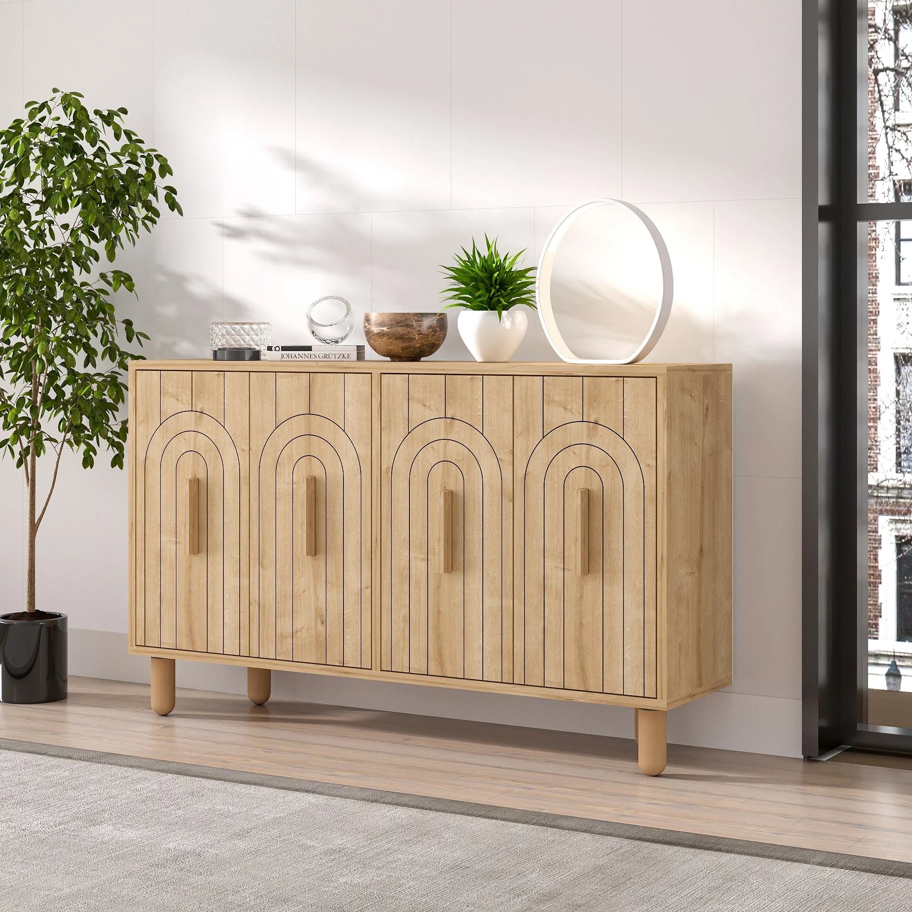 Konsol Skye Decor, ngjyrë lisi Saphire Oak