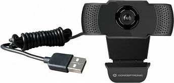 Webcam Conceptronic AMDIS 1080P Full HD, 2MP, 30fps, USB-A, me mikrofon, e zezë