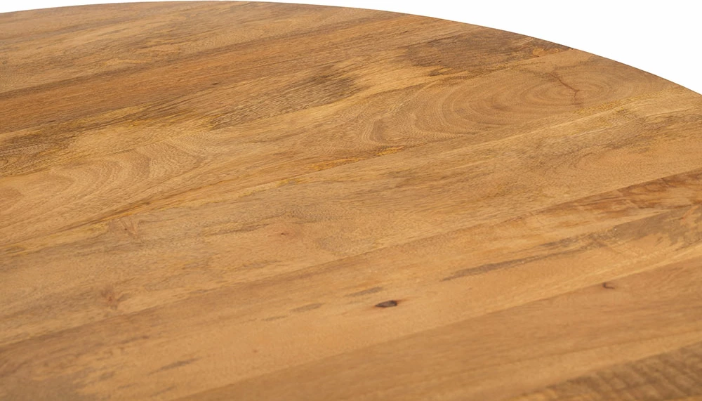 Tavolinë organike, ngjyrë arre, 140x140x76