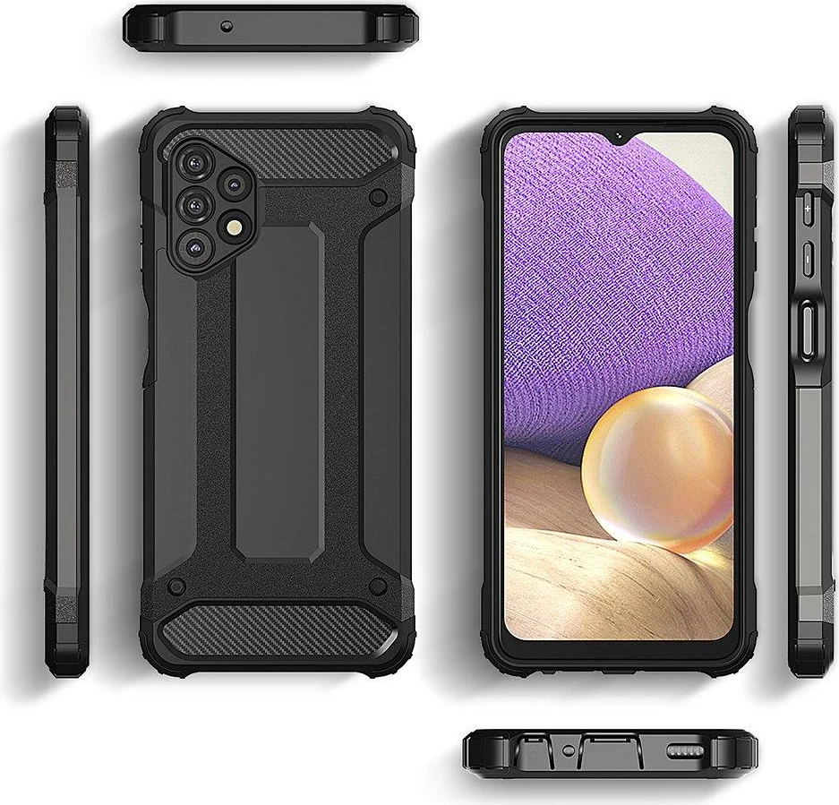 Mbështjellës Hurtel Hybrid Armor për Samsung Galaxy A73, i zi