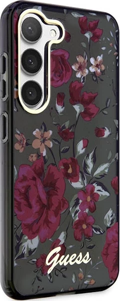 Mbështjellës Guess Flower Collection për Samsung Galaxy S23+ S916, hardcase, jeshil/kaki