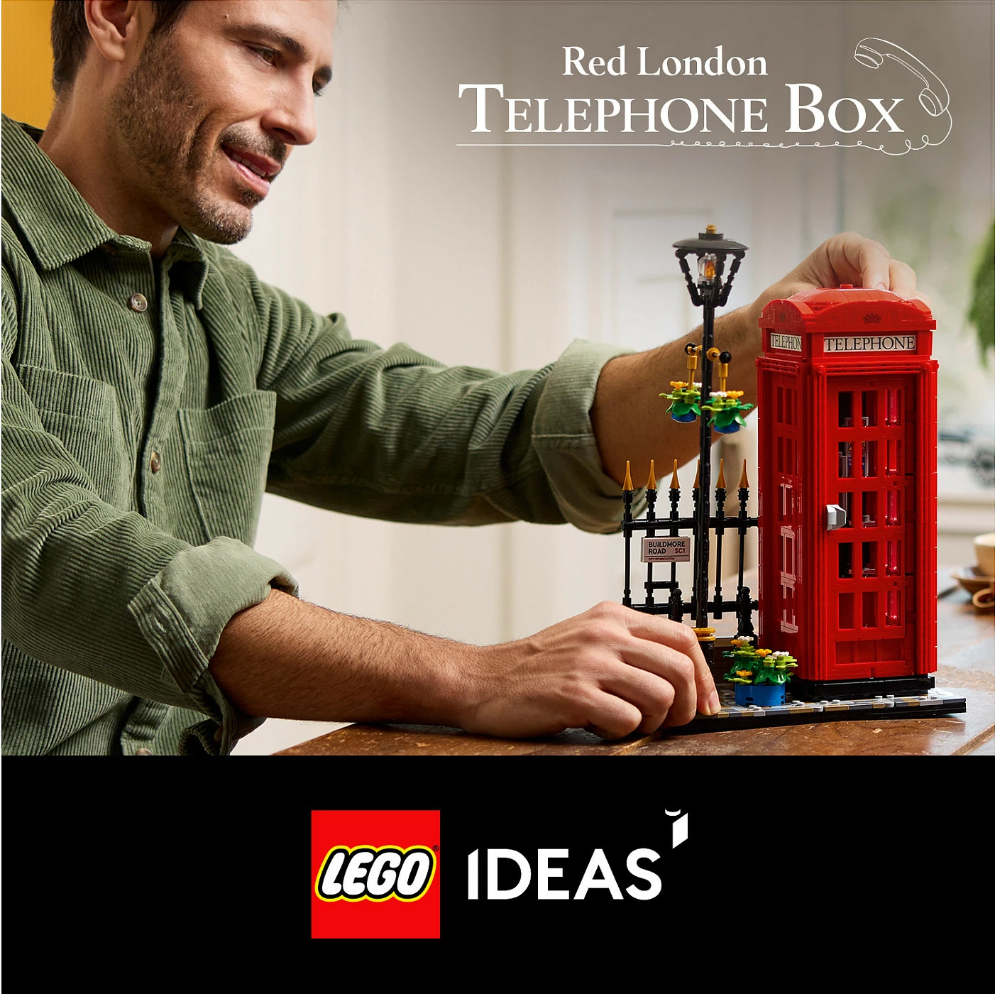 Set ndërtimi LEGO Ideas 21347, Kuti telefonike e kuqe londineze, 1460 pjesë, Multikolor