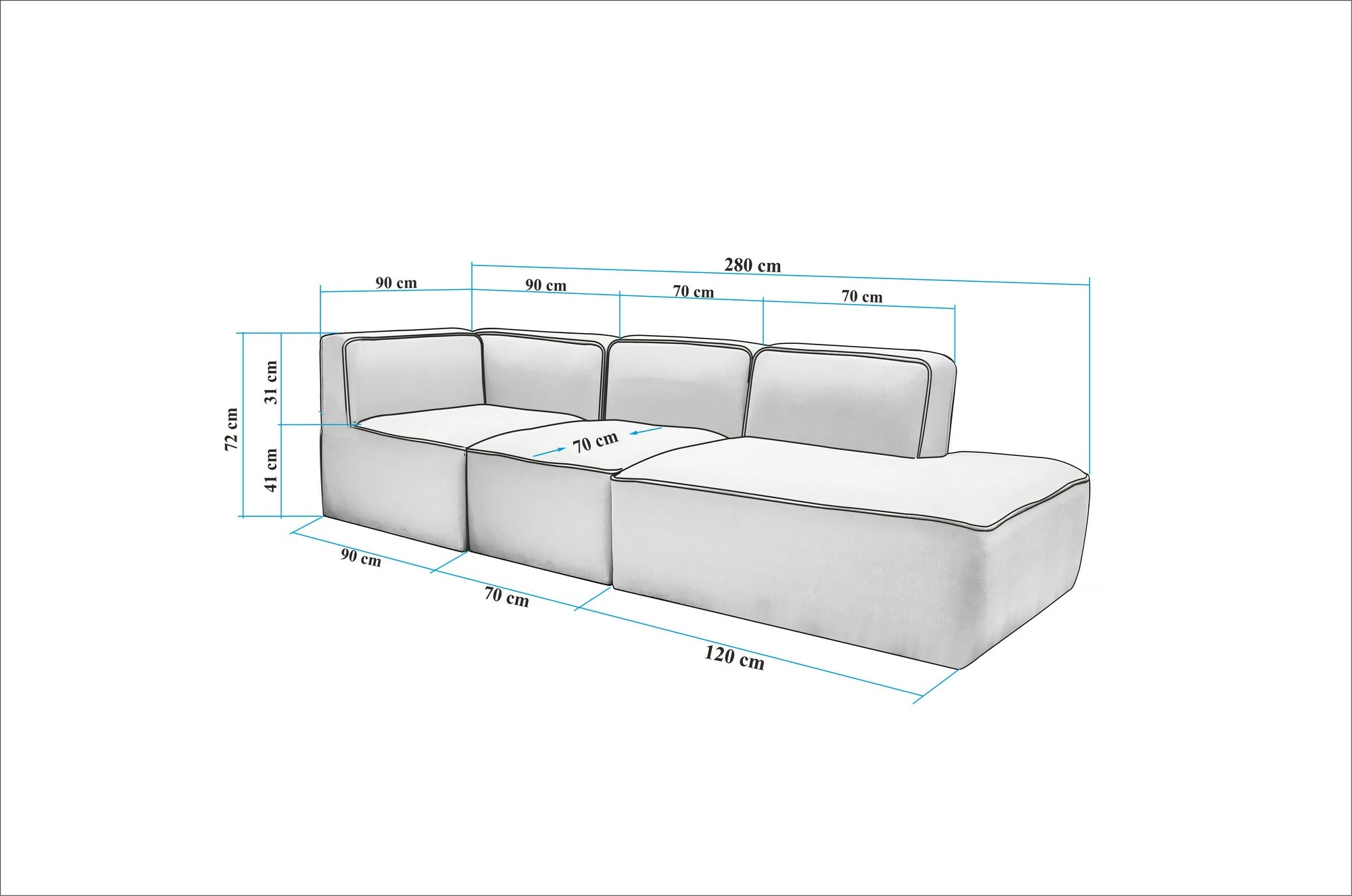 Këndollëse Atelier del Sofa, More M (M2-M1-M3), ngjyrë krem