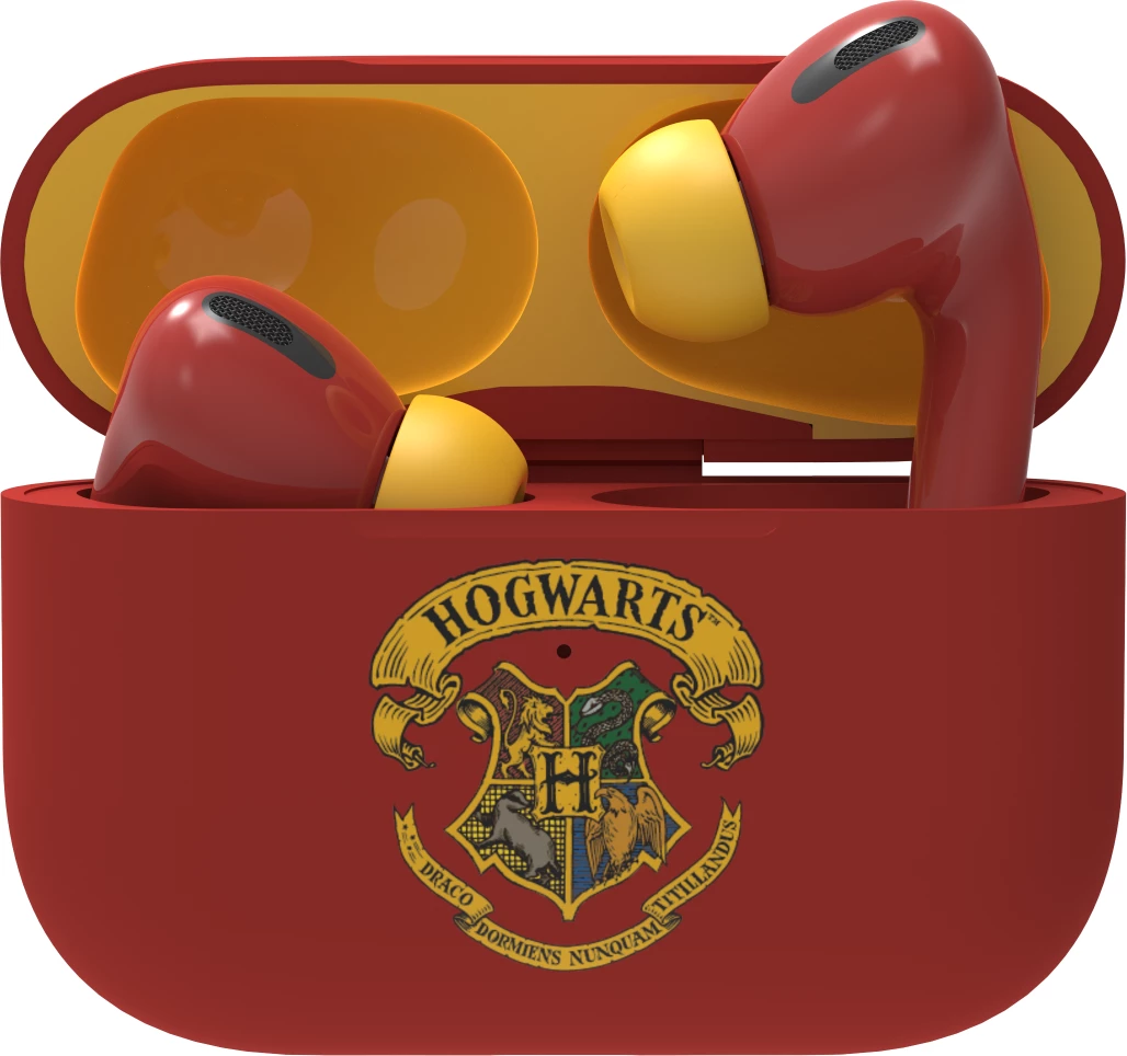 Kufje Moye Harry Potter True Wireless, Bluetooth 5.4, USB-C, Kuqe/Verdhë