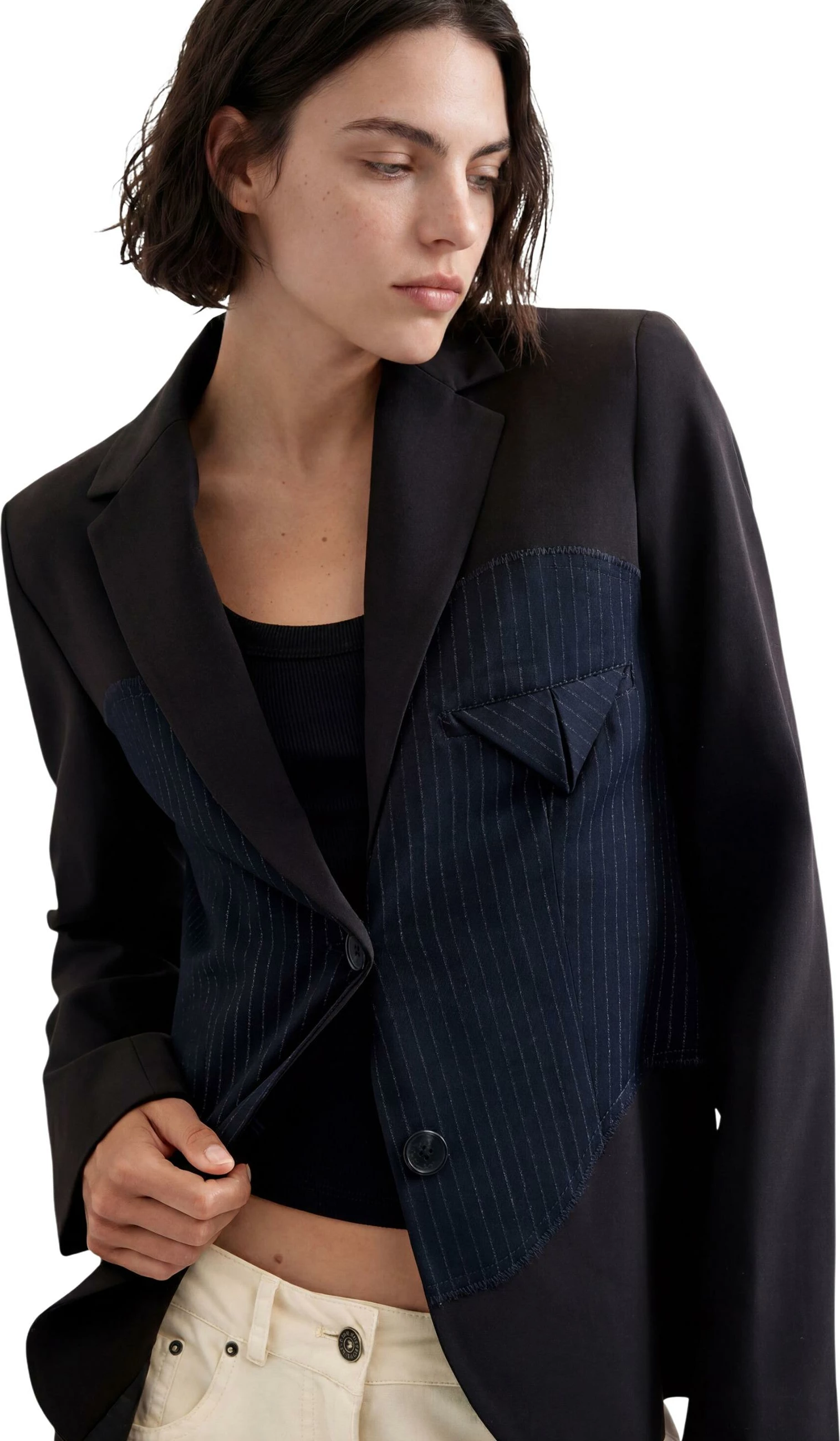 Blazer për femra Desigual AME_WAVE_DIPLO 26WWEW13, blu [Madhësia: L]
