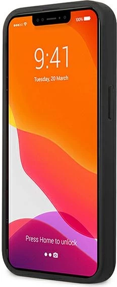 Mbështjellës Mercedes AMG AMHCP13SGSEBK për iPhone 13 mini, hardcase, lëkurë, i zi