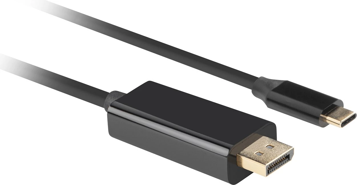 Përshtatës Lanberg USB-C/DisplayPort, 1m, i zi