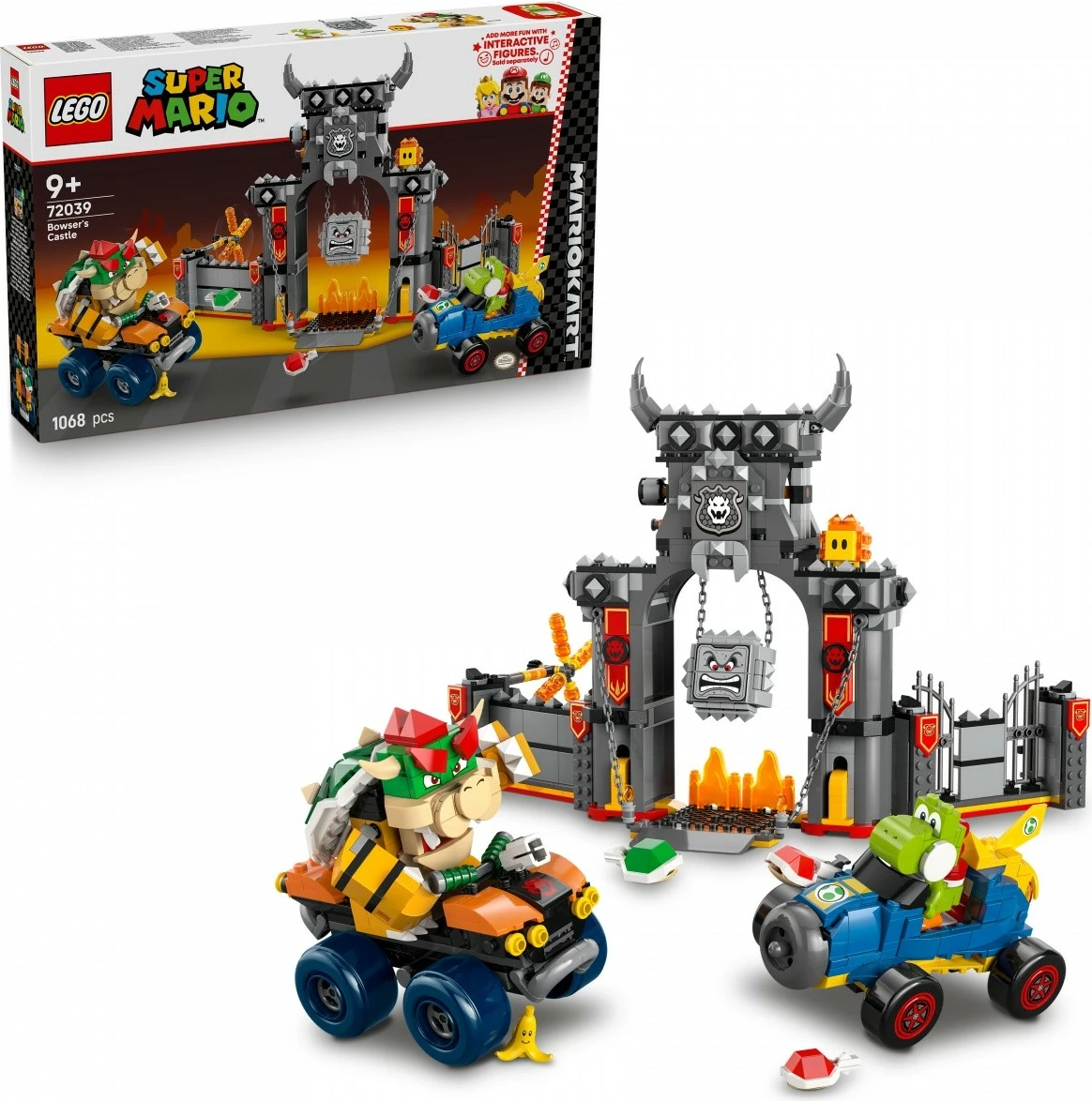 Set ndërtimi LEGO Super Mario Mario Kart Bowser and His Castle 72039, 1068 pjesë
