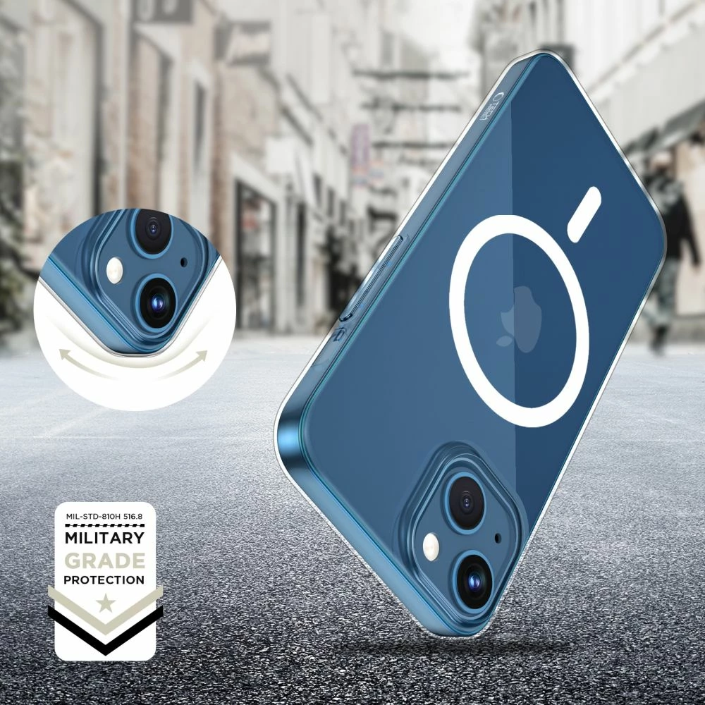 Mbështjellës Tech-Protect FlexAir MagSafe për iPhone 13 mini, Transparent