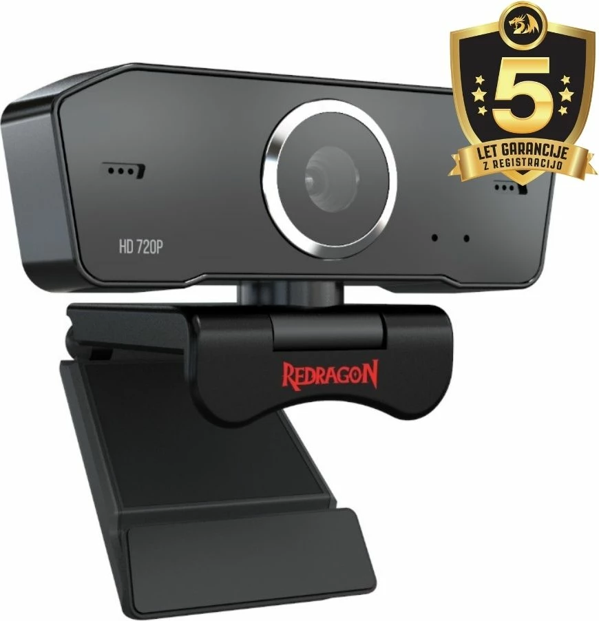 Kamerë online Redragon Fobos 2 GW600-2 720p 30fps, mikrofon stereo, rrotullim 360°/90°, e zezë