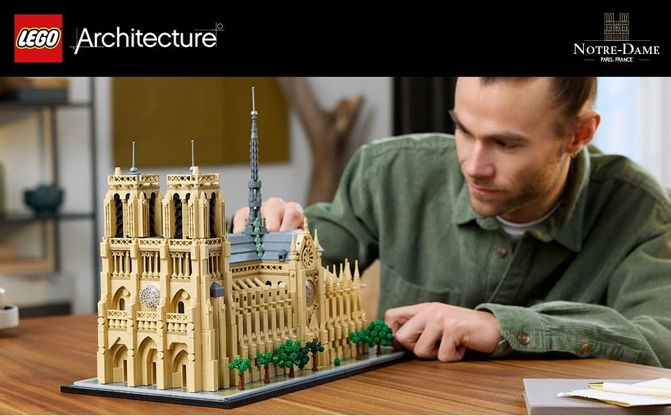 Set ndërtimi LEGO Architecture Notre-Dame de Paris, 4383 pjesë, plastikë, shumëngjyrësh