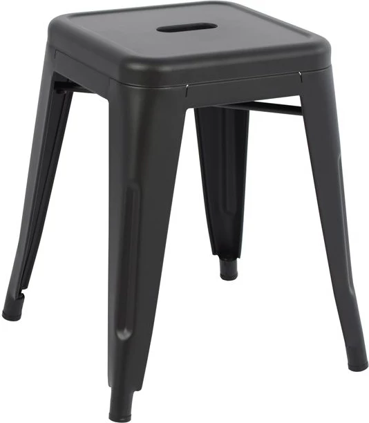 Karrige për bar MELITA FH0096.42 metalike, ngjyrë e zezë mat, 39x39x46H cm.