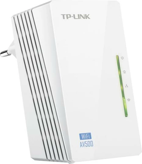 Zgjerues Powerline me Wi‑Fi, TP-Link TL-WPA4220, AV600 600Mbps, 2x LAN, Wi‑Fi Clone, e bardhë