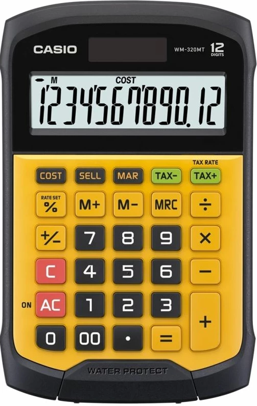 kalkulator zyre Casio WM-320MT-S, i zi/verdhë