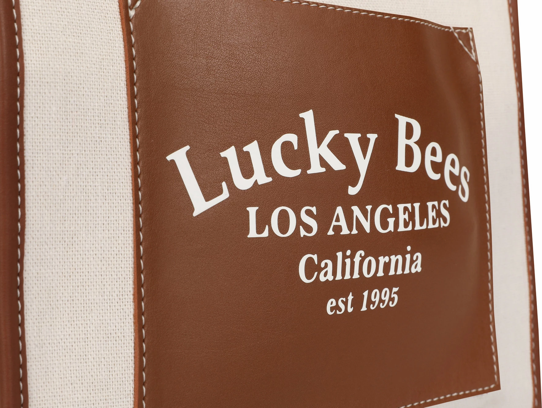 Torbë tote Lucky Bees, kafe dhe krem, 376