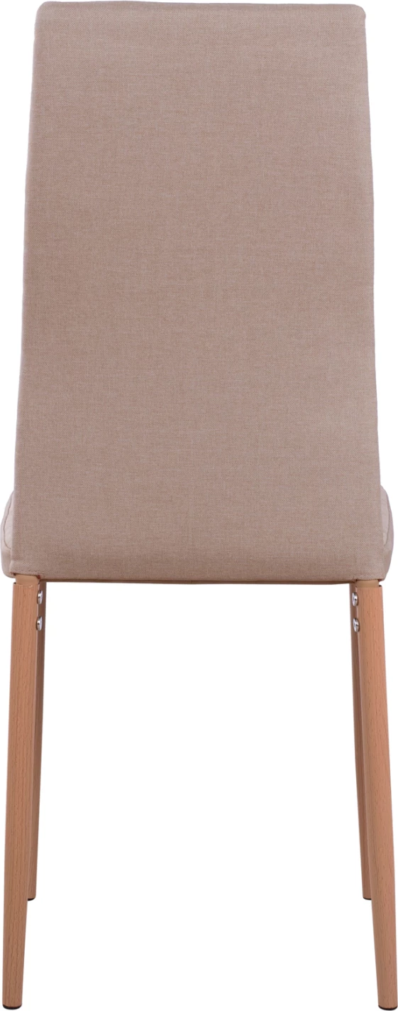Karrige metalike Lady FH0037.14, pëlhurë bezhë me kornizë metalike K/D 40x48x95 cm, set prej 4 copë